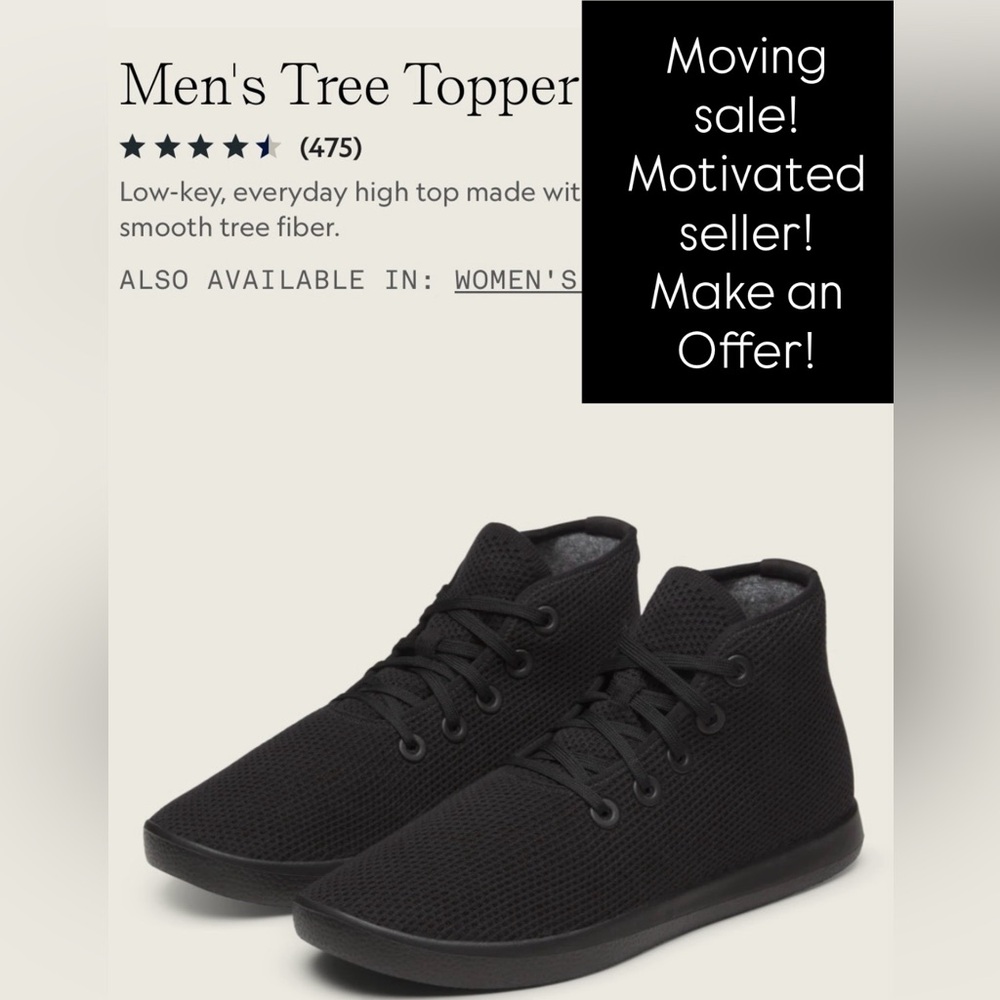 Allbirds Men's Charcoal Grey Tree Topper Sneakers